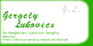 gergely lukovics business card